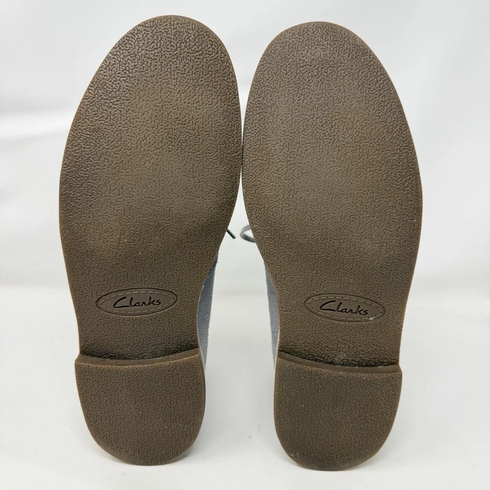 Clarks Bushacre 2 Desert Chukka Boots Men's Size 9.5 Gray Suede 15522 Casual